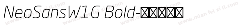 NeoSansW1G Bold字体转换